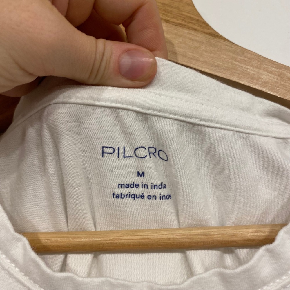 Pilcro White Muscle Tee Sleeveless Drawstring Hem Top Medium - Picture 4 of 5